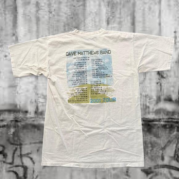 Vintage Dave Matthews Band 2001 Tour Tee – White – M – Made in USA - Picture 5 of 5